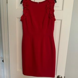 Red Antonio Melani Ruffle Dress